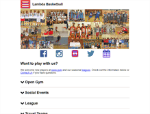 Tablet Screenshot of lambdabasketball.com